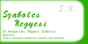 szabolcs megyesi business card